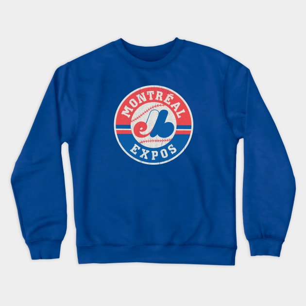 Montreal Expos Vintage Logo Crewneck Sweatshirt by Alema Art